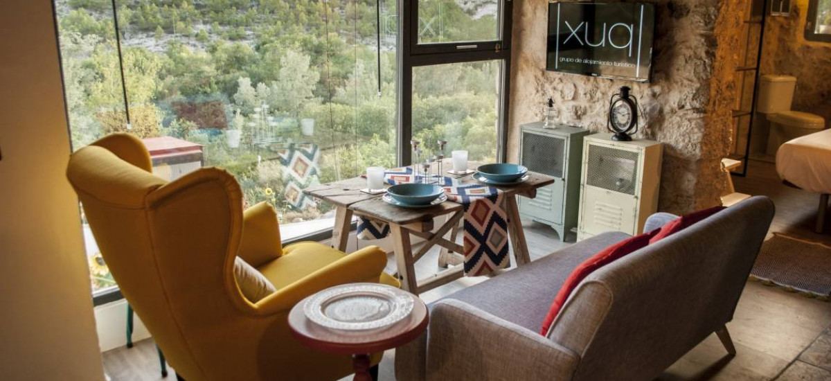 Hoteles en Jorquera con encanro rural romantico Xuq Hotel salon