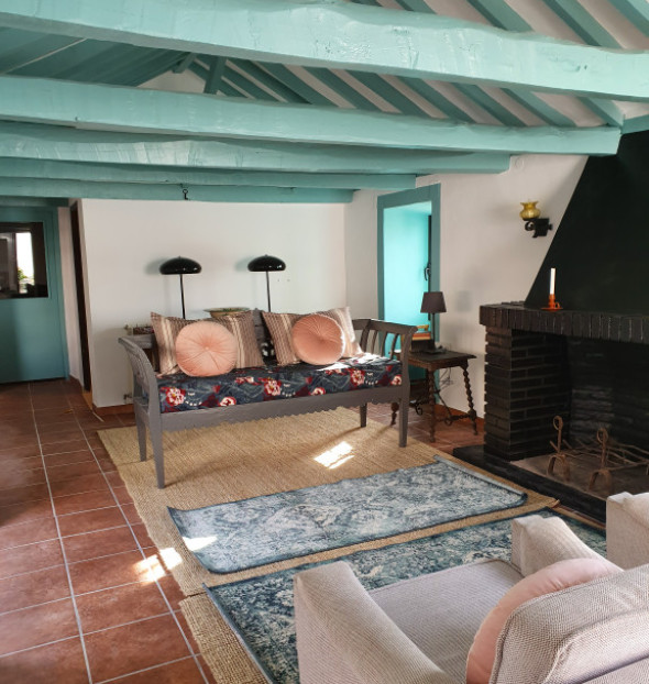 Chimenea de Casa Rural de Alquiler Completo Cuqui Orgaz