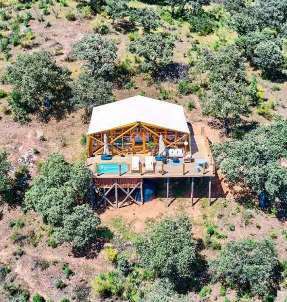 Glamping España Dehesa Experiences Vista Aerea Glamping