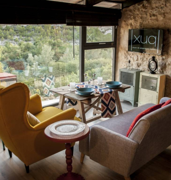 Hoteles en Jorquera con encanro rural romantico Xuq Hotel salon