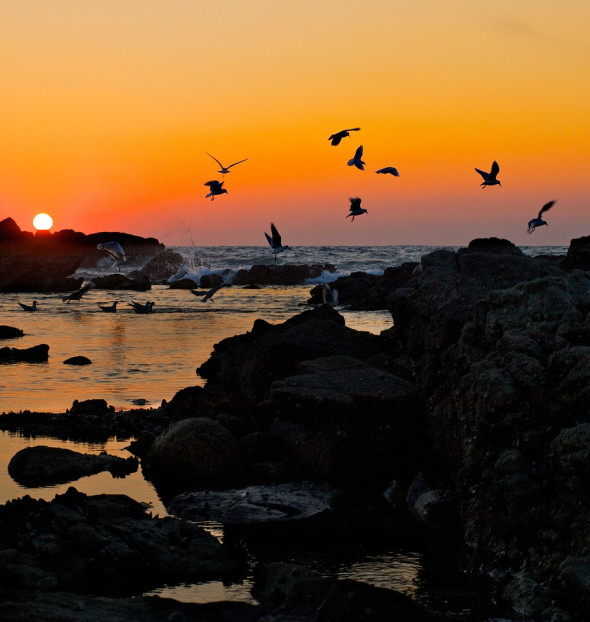 Hoteles en Baiona rurales románticos con encanto puesta sol