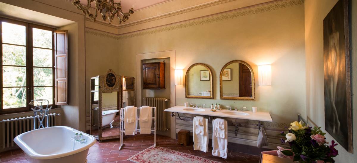 Rusticae Italia Toscana Hotel Borgo Pignano rural baño