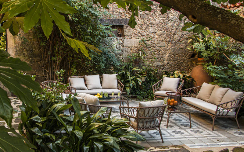 Terrace of Terracea Rural House in Hoyos Cáceres