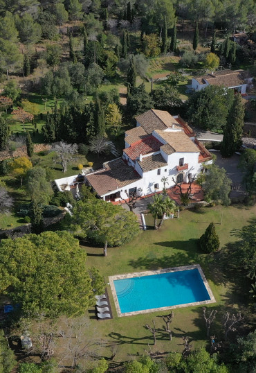 Rural House for Full Rental Country House Can Parès Aerial View