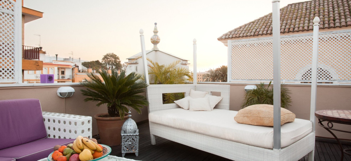 Rusticae Sevilla Hotel Alcoba del Rey romantic terrace