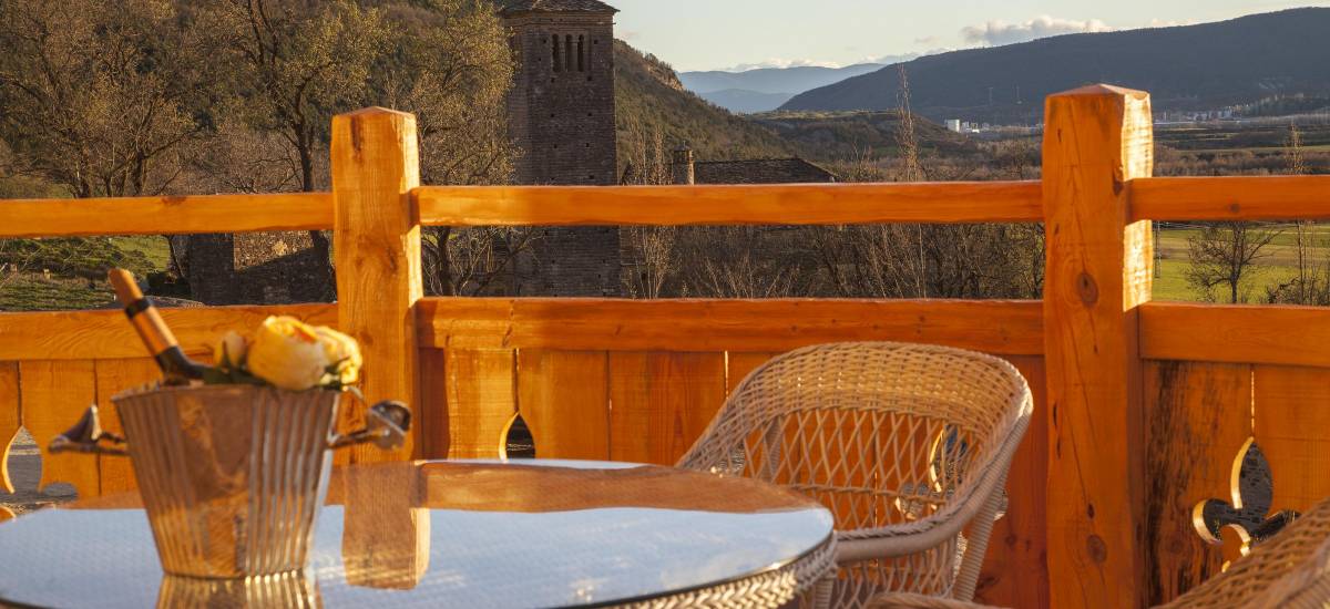 Rusticae Huesca Hotel con encanto Terraza