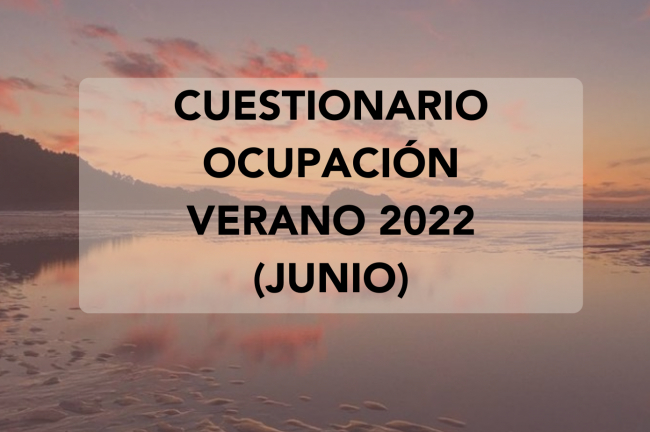 Encuesta de ocupación temporada de Verano - Junio