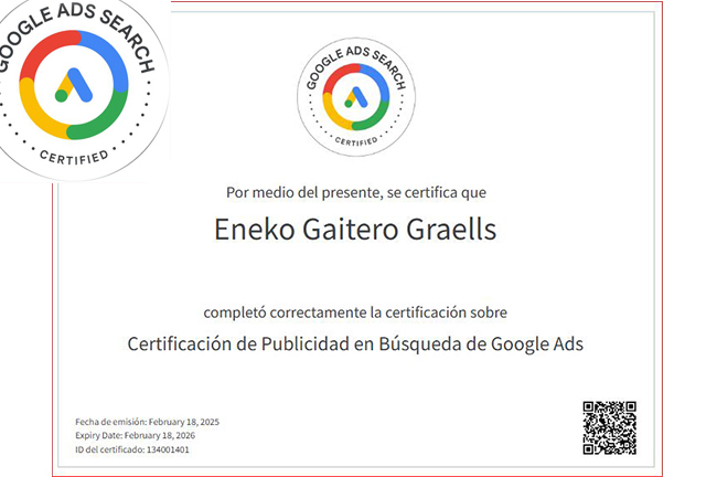 Rusticae Eneko Gaitero Consultor SEO-SEM Google Partner